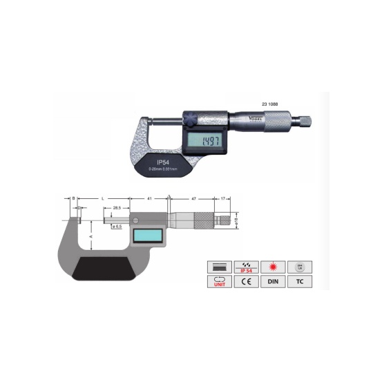 Микрометры Vogel цифровые IP 54